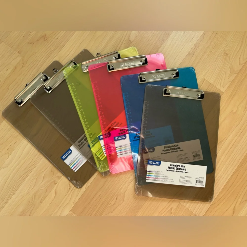 Clipboards - Set of 6 assorted colors